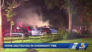 Home destroyed after fire in Monroe Township