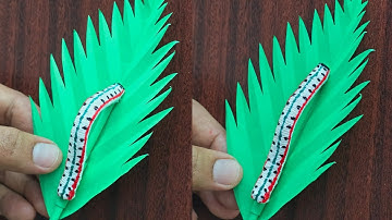Moving Caterpillar With Tissue Paper | How To Make Moving Caterpillar | Moving Paper Caterpillar