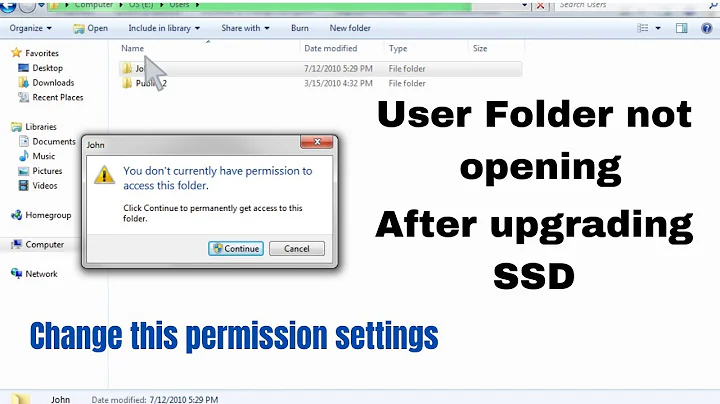 Cannot access files from old windows hard drive ।। How to access user folder on old hard disk