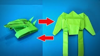 Origami Transformer | How to Make a Paper Transformer Turns into Tank (Origami Robot) DIY