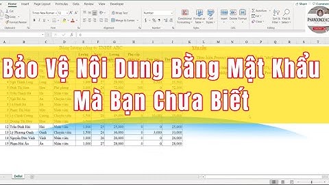 Khóa bảo vệ nội dung trong Sheet bằng mật khẩu. #excel
