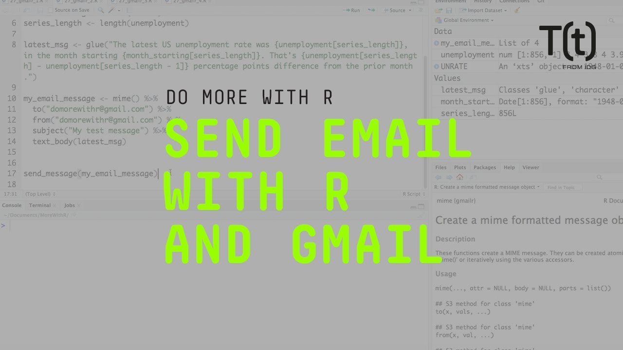 How To Send Email From R And Gmail Infoworld
