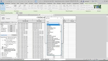 Tự học Revit - Thực hành tạo bảng thống kê Vật liệu