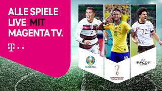 Alle spiele der em 2020, wm 2022 und 2024 live in uhd bei magentatv!