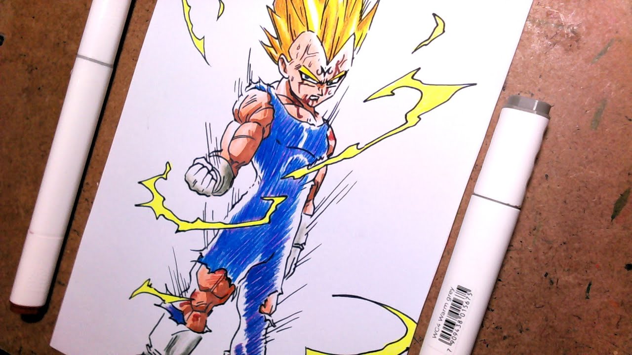 COMO desenhar O MAJIN VEGETA SSJ 2 