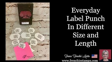 Everyday label punch in different length
