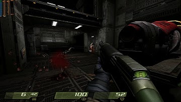 Quake 4 (2005) 4K PC Part 3 - Hangar perimeter.