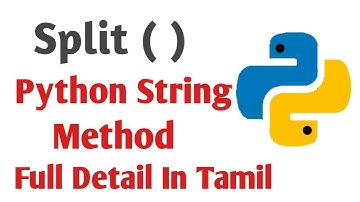 Python Split Function full details in Tamil | python Tutorial | python String method