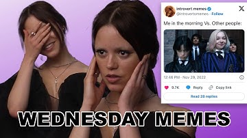 The Cast of Wednesday React to Wednesday Memes | Meme, Myself, and I
