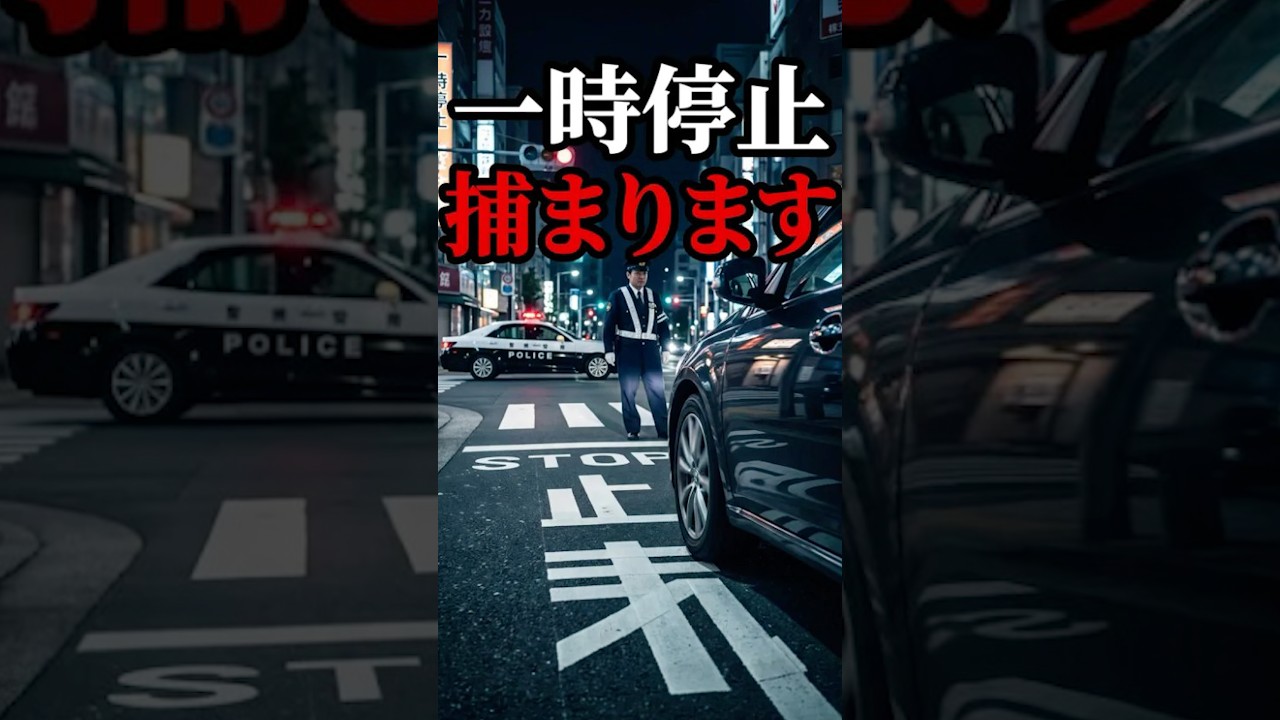 これやると一時停止で捕まる！３秒ルールは関係ない