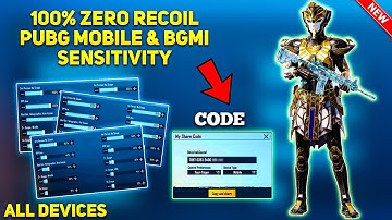 New Zero Recoil Sensitivity Code + Control Setting PUBG Mobile |BGMI Sensitivity Settings Update 2.1