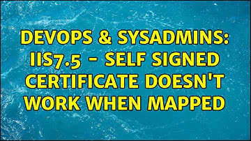 DevOps & SysAdmins: IIS7.5 - Self Signed Certificate doesn