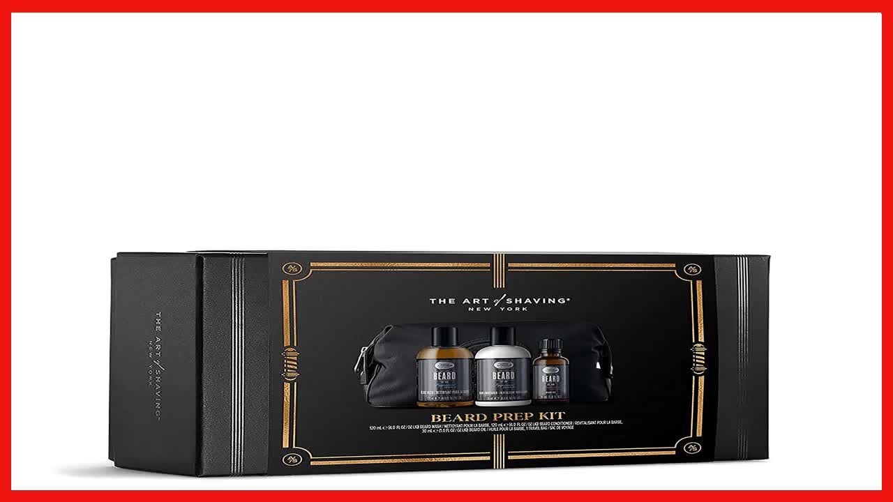 The Art of Shaving Beard Prep Kit - 4oz Peppermint Beard Wash & Conditioner, 1oz Sandalwood Beard