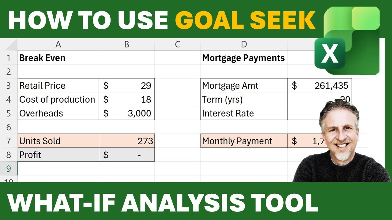 How to Use Goal Seek In Excel - What-If Analysis Goal ... - YouTube