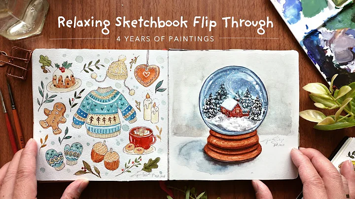 Relaxing Sketchbook Flip Through