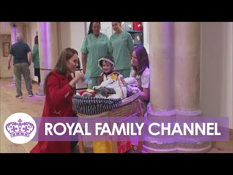 Little charlotte helps princess kate prepare baby gifts