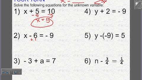 2.1 - Lesson - Solving 1-Step Equations Video Lesson