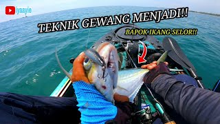 STRIKE IKAN SELAR GORGON DAN GT MENGUNAKAN TEKNIK GEWANG..KAYAK FISHING MALAYSIA #126