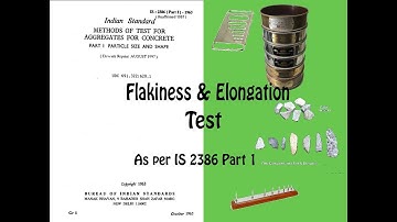Flakiness and Elongation test of Aggregate as per IS 2386 part 1, content aggregator