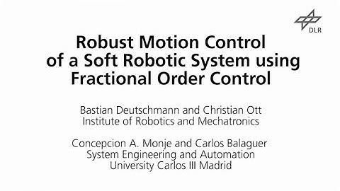 Robust Motion Control of a Soft Robotic System using Fractional Order Control