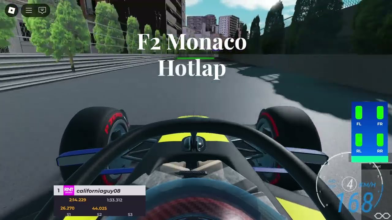 F2 Monaco (Monte Carlo) Hotlap - Invicta Racing Raw 1x footage (No music)