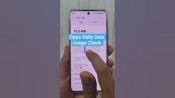 oppo mobile me daily data usage kaise dekhe #oppo #techtips #android