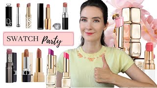 💄 SWATCH PARTY | Tinted Lip Balms & High Shine Lipsticks | Arm & Lip swatches