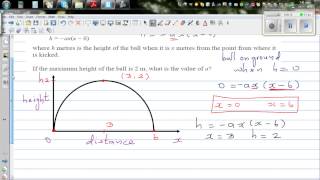 Application of quadratic equation in projectile motion