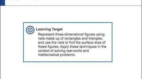 Lesson 3, Session 4: Refine Usig Nets to Find Surface Area, pp. 59-62