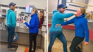 Karen Hares Stranger Gets Knocked Out In Brutal Instant Karma Fantastic Freakouts Compilation