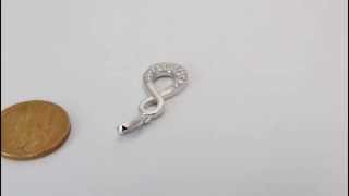 9ct White Gold Cubic Zirconia Infinity Pendant