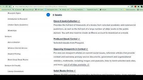ProQuest and EBSCO Ebook database tour