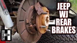 JEEP GRAND CHEROKEE WJ 1999-2004  E BRAKE &amp; REAR  BRAKES - PARKING BRAKE SERVICE (LOST VIDEO 2)