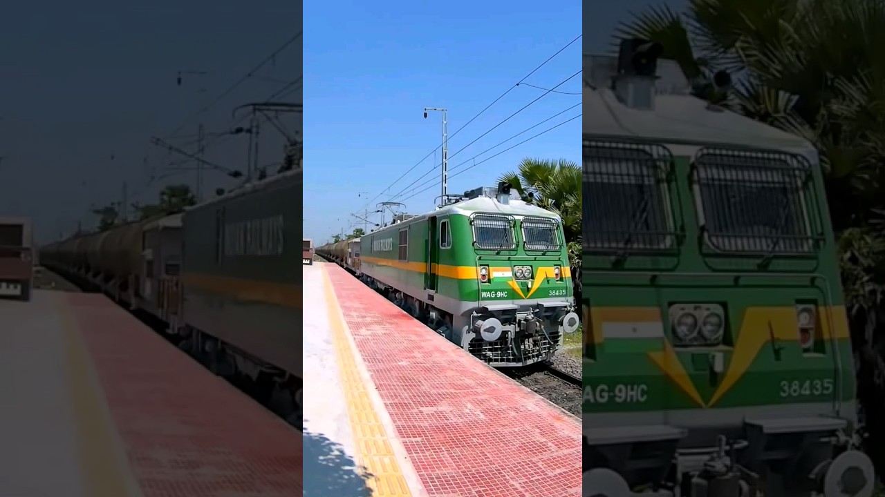 Powerful WAG-9 Loco Led Oil Tanker Freight Train 