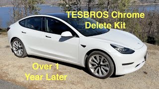 Tesla Model 3 Chrome Delete Over 1 Year Later