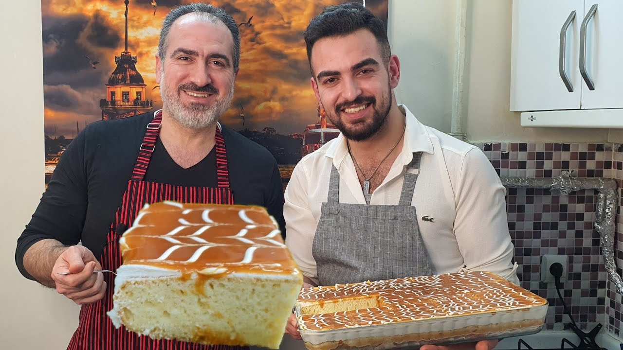 كيكة تريليتشا التركية /  trileçe مع استضافة الشيف محمد عفورة ، و صوص الكراميل صنع يدوي #شيف_نبيل