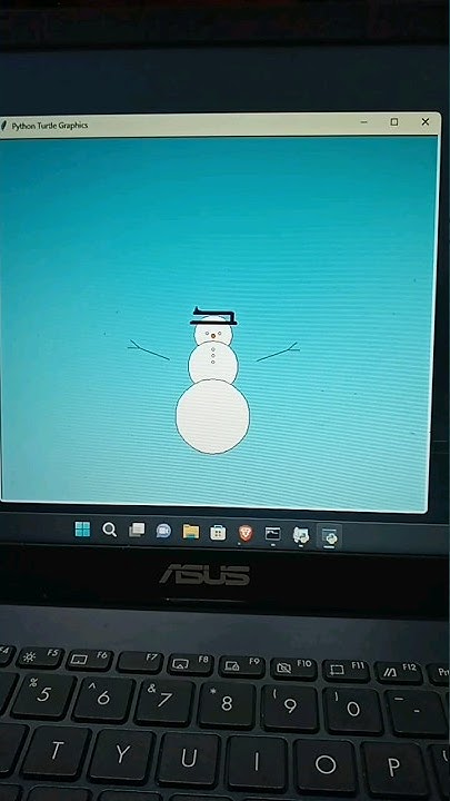 Snowman drawing using python #shorts - YouTube