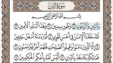 سورة التين احمد العجمي مكررة عدة مرات