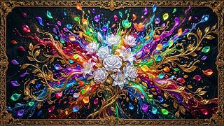 Crystal Rose Explosion 4K | 10 Hours Rainbow Gem Floral Art · Samsung Frame · TV Screensaver screenshot 4