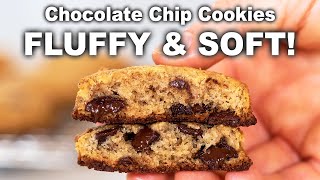 The PERFECT Healthy Chocolate Chip Cookie | fluffy &amp; soft!