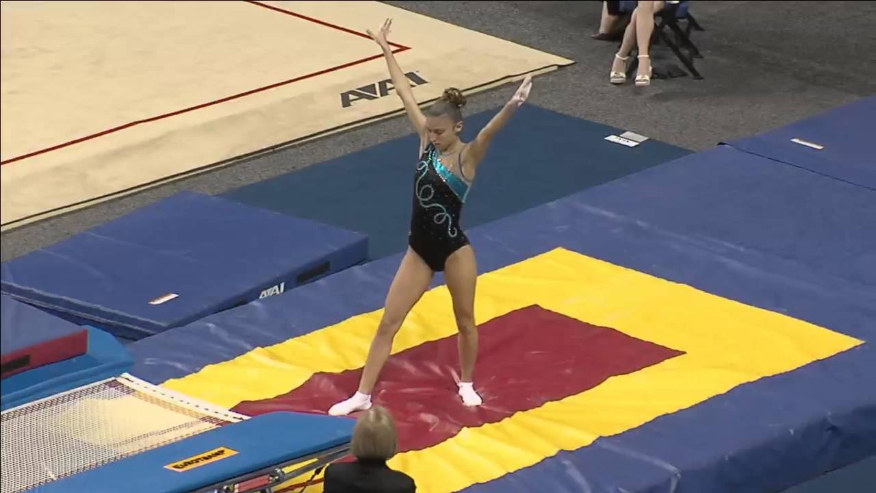 Kristle Lowell - Double Mini Pass 1 - 2015 USA Gymnastics Championships ...