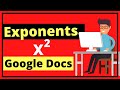 How to do exponents in google docs