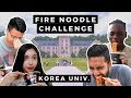 🔥 KOREAN FIRE NOODLE CHALLENGE - Korea University Edition | 불닭볶음면 고려대 특집 🐯