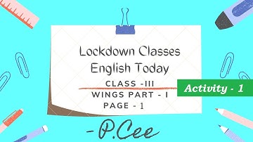 Class 3 || Wings Part 1 || Revision || Page 1 || Activity 1 || check your answers || Fully Solved ||