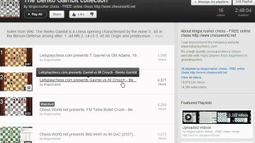 Chess World.net: The Benko Gambit Playlist collection (Chessworld.net)