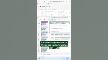 How to create random teams from the list of players in excel #excel #tutorial #shorts #ytshorts