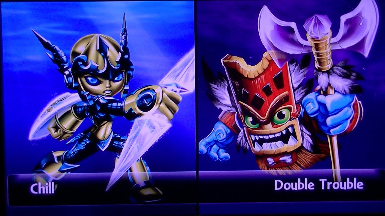 SKYLANDERS GIANTS LEGENDARY CHILL VS DOUBLE TROUBLE