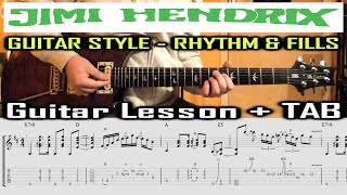 HENDRIX Guitar RIFF Style LESSON + TAB - Rhythm Riff & Lead Fills - Jimi Hendrix TUTORIAL TABS