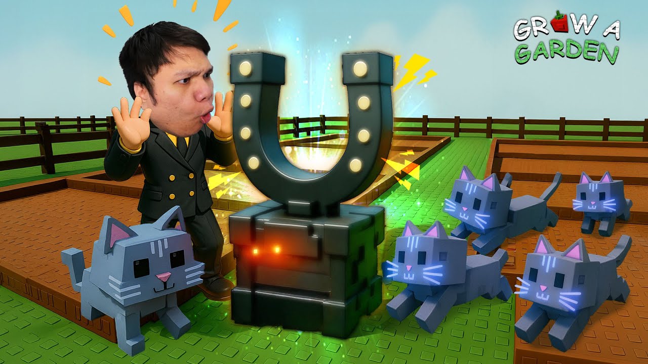 โกงมาก! แม่เหล็กดูดสัตว์มารวมกัน l Grow a Garden Roblox