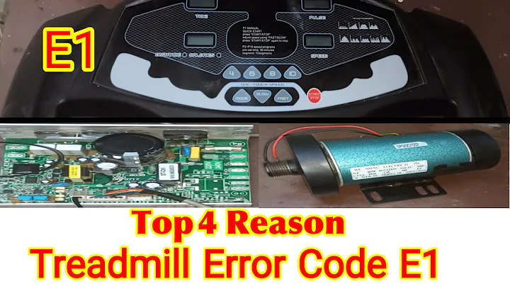 Treadmill stop afer few seconds and error E1.  Treadmill error E1.